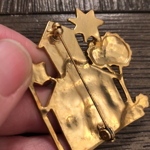 Vintage I Love School Pin Mate Goldtone School House - Picture 8 of 11